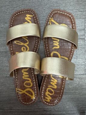 Sam Edelman Gala Gold Slide Sandals
